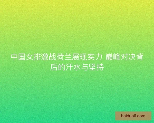 中国女排激战荷兰展现实力 巅峰对决背后的汗水与坚持